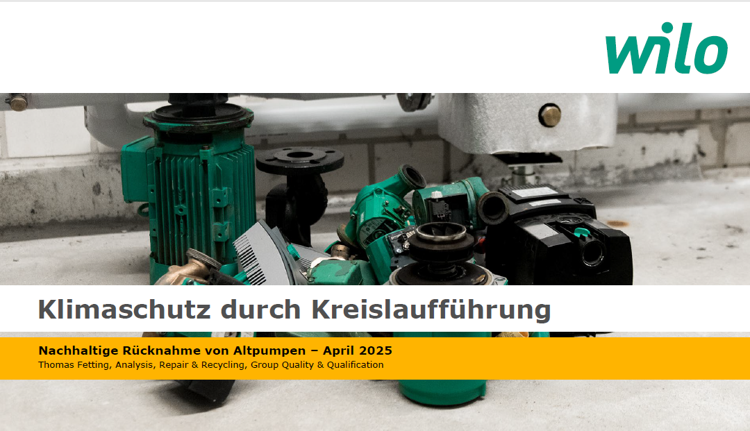 Nachhaltige Rücknahme von Altpumpen