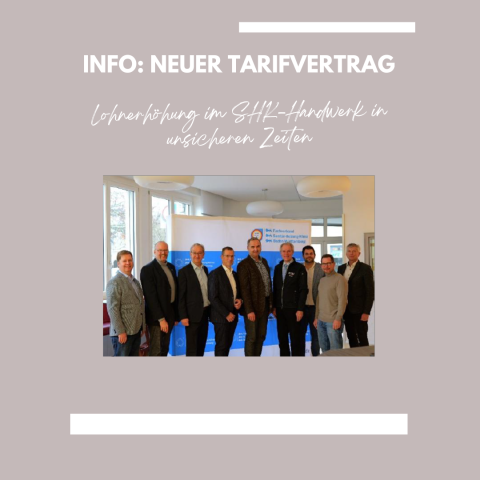 Neuer Tarifvertrag: Moderate Lohnerhöhung im SHK-Handwerk in unsicheren Zeiten