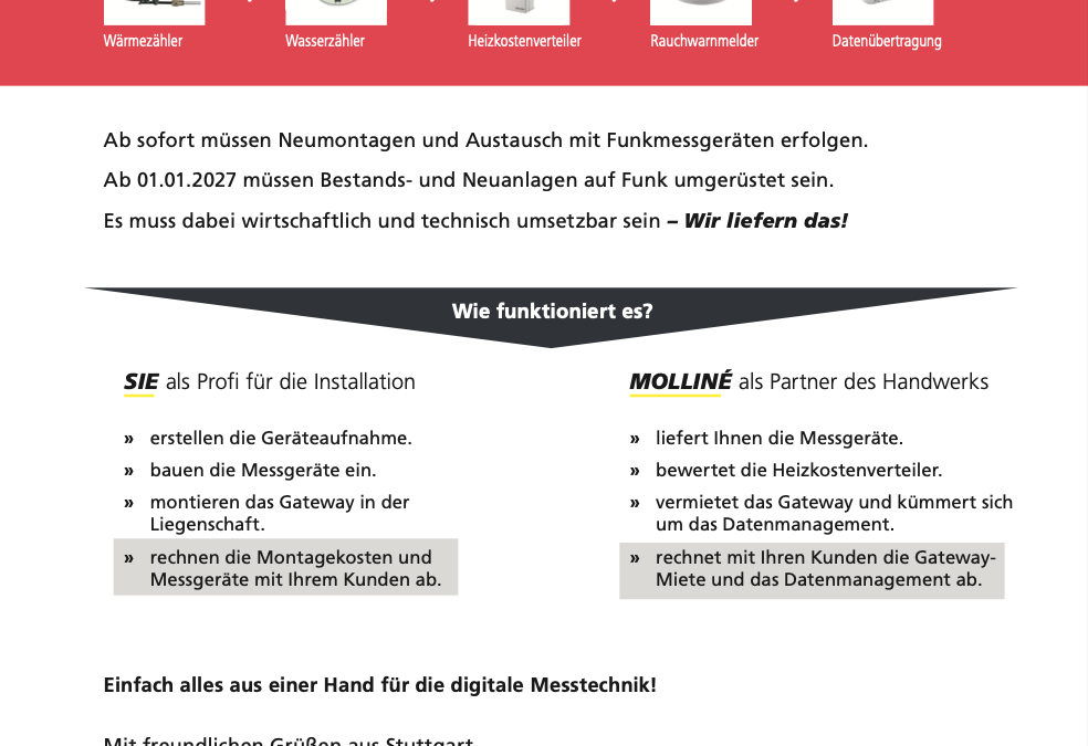 Fernauslegung – Zähler & Gateway seit 1.12.21 Pflicht
